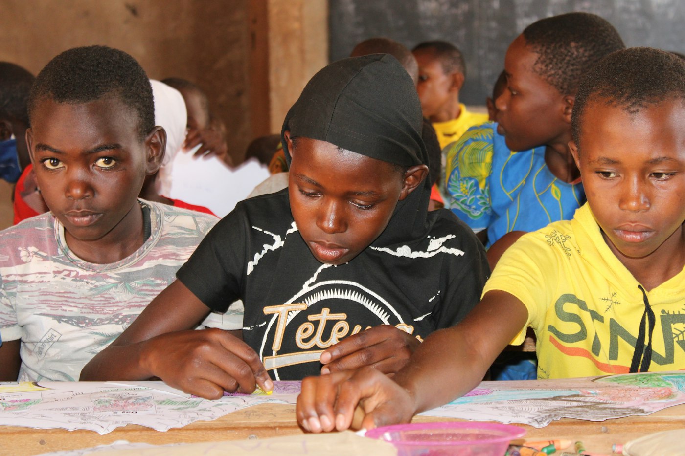 Learners in a classroom in Mwingi, Kitui County
